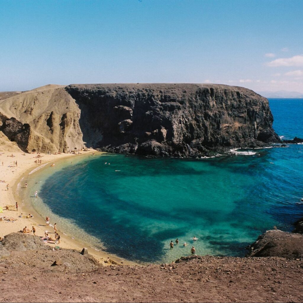 Lanzarote homokos óceánpart