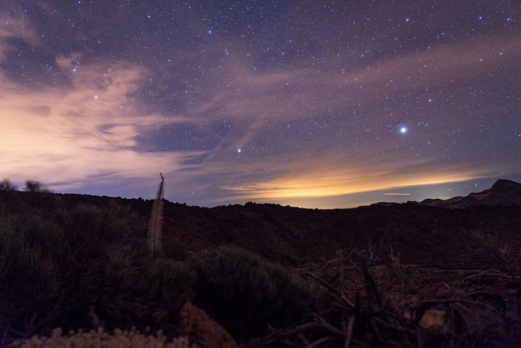 Teide Nemzeti Park Tenerifén éjszaka