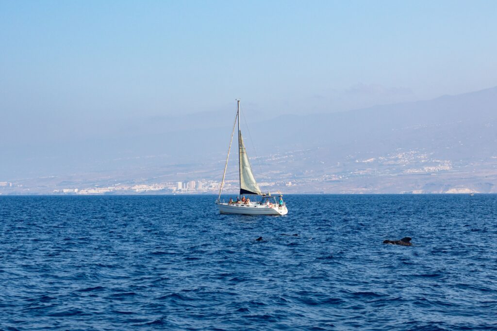 Hajó Tenerife partjainál